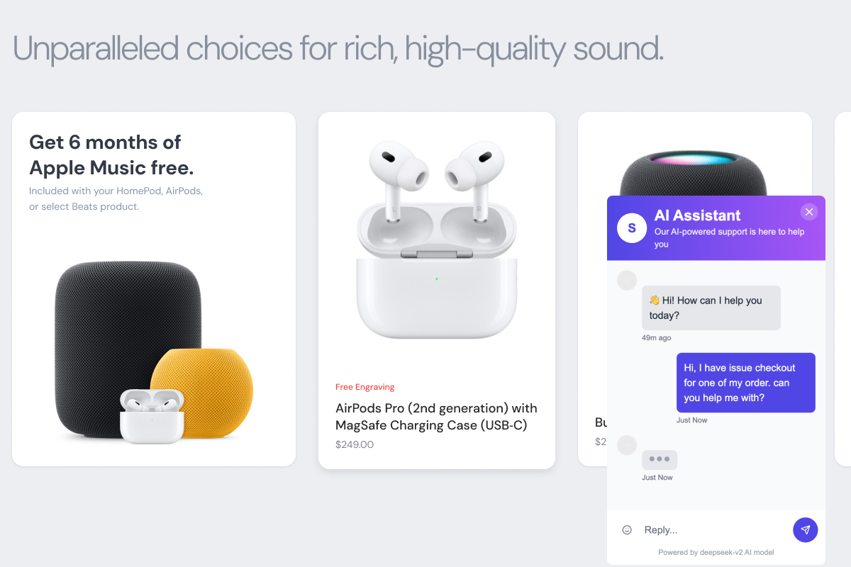 AI Live Chat Widget